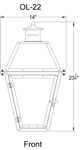Orleans 22" Drawings from Primo Lanterns.