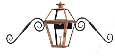 Primo Lanterns OL-18FE Orleans 12 Wide 2 Light Outdoor Wall-Mounted  Lantern in Electric Configuration - Copper